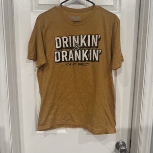 Ole Red Tshirt Drinkin and Drankin Gold‎ XL NWOT